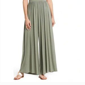 West Kei x Nordstrom Sage Green Super Wide Leg Flowy Gauze Pants XS